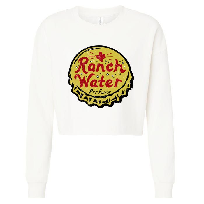 Ranch Water Por Favor Cropped Pullover Crew