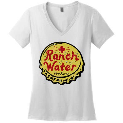 Ranch Water Por Favor Women's V-Neck T-Shirt