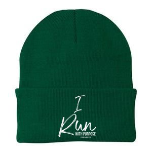 Run With Purpose 1 Corinthians 9:26 Christian Running Knit Cap Winter Beanie