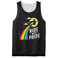 Ride With Pride LGBT Gay Lesbian Witch Halloween Mesh Reversible Basketball Jersey Tank