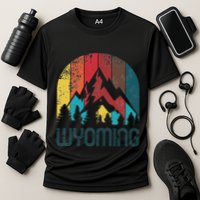 Retro Wyoming Cooling Performance Crew T-Shirt