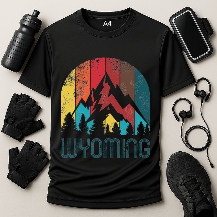 Retro Wyoming Cooling Performance Crew T-Shirt