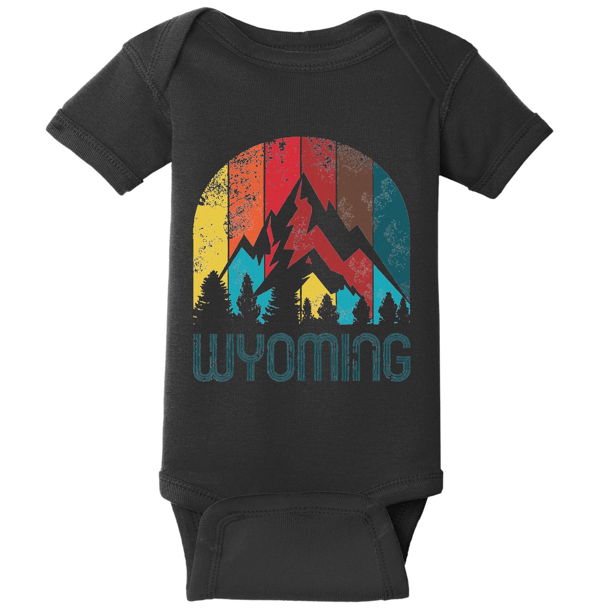 Retro Wyoming Baby Bodysuit