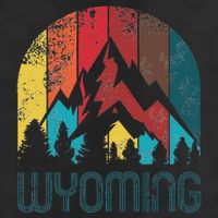 Retro Wyoming Golf Towel