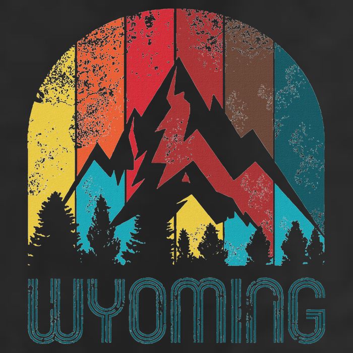Retro Wyoming Golf Towel