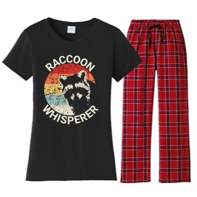 Raccoon Whisperer Raccoon Feeder Love Raccoons Pet Raccoon Women's Flannel Pajama Set