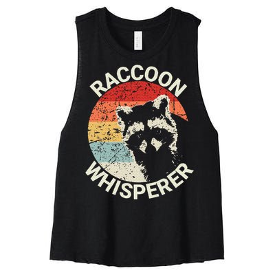 Raccoon Whisperer Raccoon Feeder Love Raccoons Pet Raccoon Women's Racerback Cropped Tank