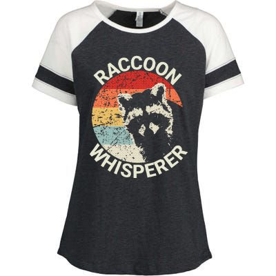 Raccoon Whisperer Raccoon Feeder Love Raccoons Pet Raccoon Enza Ladies Jersey Colorblock Tee