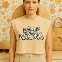 Raized Wrong Garment-Dyed Women's Muscle Tee