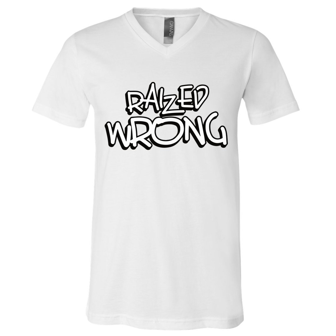 Raized Wrong V-Neck T-Shirt