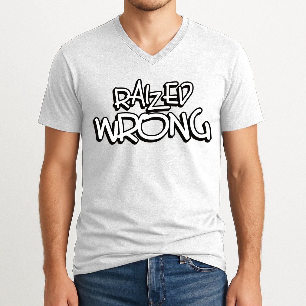Raized Wrong V-Neck T-Shirt