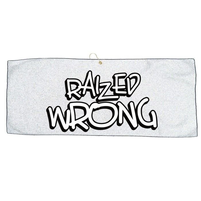 Raized Wrong Large Microfiber Waffle Golf Towel
