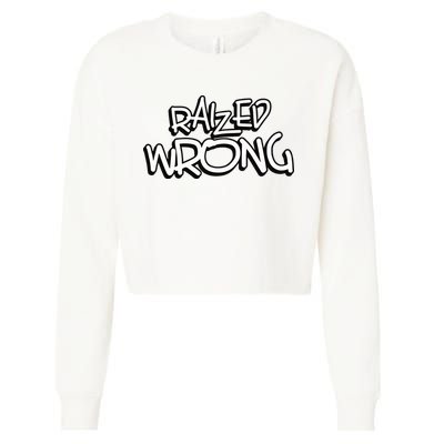 Raized Wrong Cropped Pullover Crew