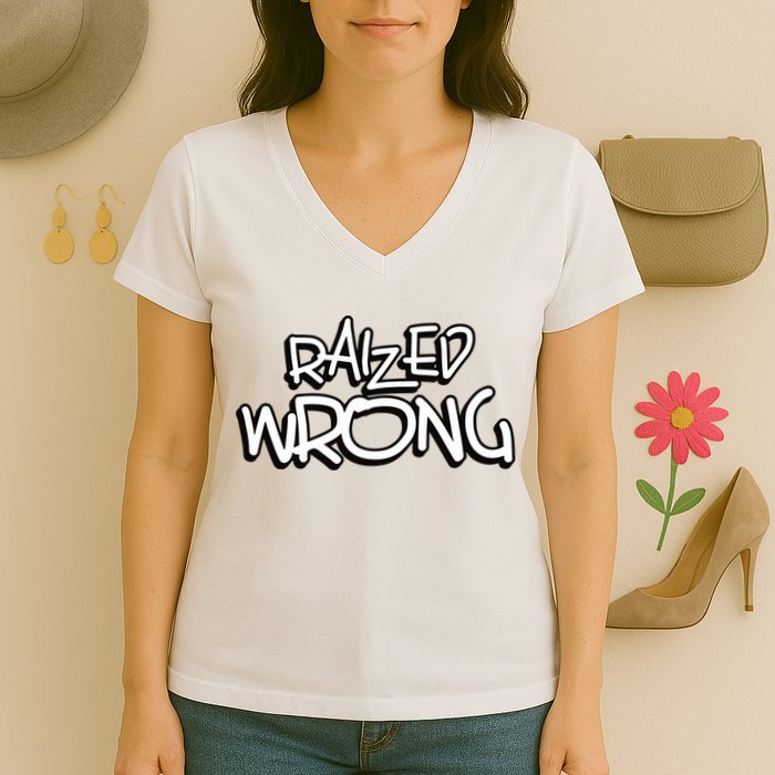Raized Wrong Women's V-Neck T-Shirt