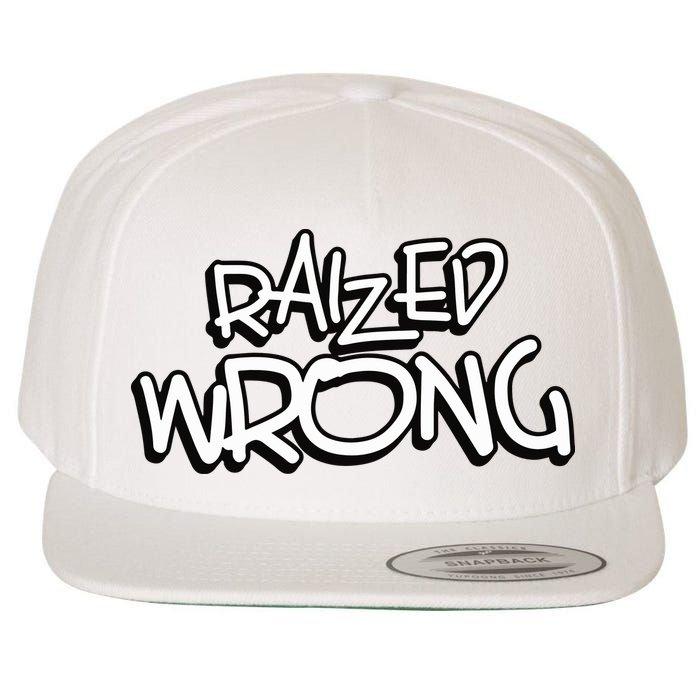 Raized Wrong Wool Snapback Cap