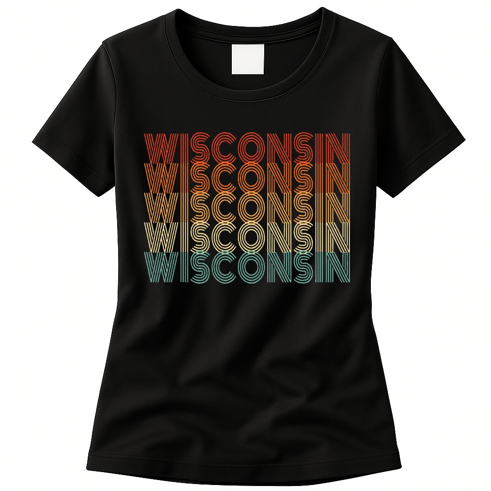 Retro Wisconsin Womens T-Shirt