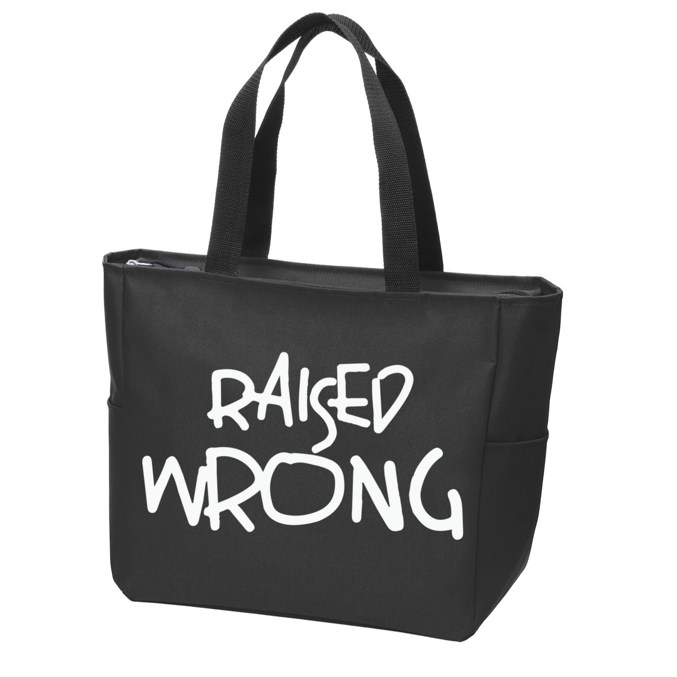 Raized Wrong Raised Wrong Zip Tote Bag