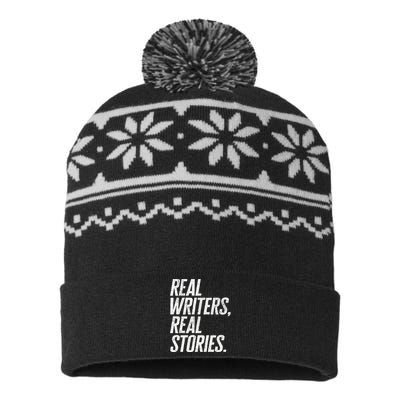 Real Writers Real Stories WGA Writers Guild America Strike USA-Made Snowflake Beanie