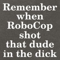 Remember When Robocop Shot That Dude in the dick Cotton Canvas Backpack