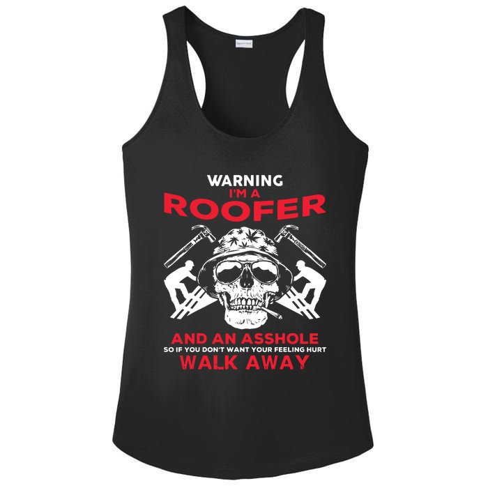 Roofer Work Roofing Ladies PosiCharge Competitor Racerback Tank