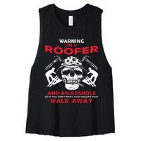 Roofer Work Roofing Women's Racerback Cropped Tank