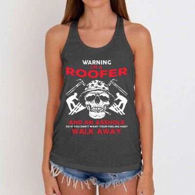 Roofer Work Roofing Women's Knotted Racerback Tank