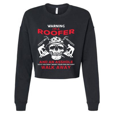 Roofer Work Roofing Cropped Pullover Crew