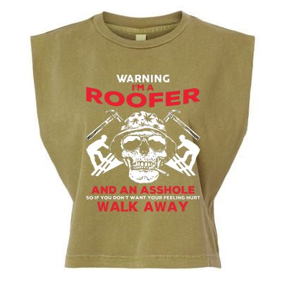 Roofer Work Roofing Garment-Dyed Women's Muscle Tee