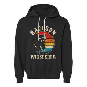 Raccoon Whisperer Retro Raccoon S.T.R.E.Et Cat Garment-Dyed Fleece Hoodie