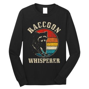 Raccoon Whisperer Retro Raccoon S.T.R.E.Et Cat Long Sleeve Shirt