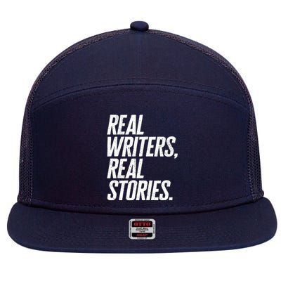 Real Writers Real Stories WGA Writers Guild America Strike 7 Panel Mesh Trucker Snapback Hat