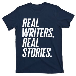 Real Writers Real Stories WGA Writers Guild America Strike T-Shirt