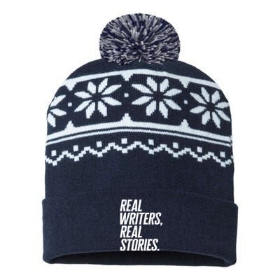 Real Writers Real Stories WGA Writers Guild America Strike USA-Made Snowflake Beanie