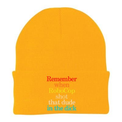 Remember When Robocop Shot That Dude In The Dick Knit Cap Winter Beanie