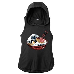 Ramen Waves Ladies PosiCharge Tri-Blend Wicking Draft Hoodie Tank