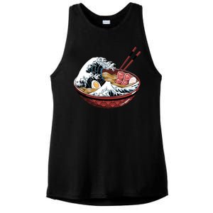 Ramen Waves Ladies PosiCharge Tri-Blend Wicking Tank