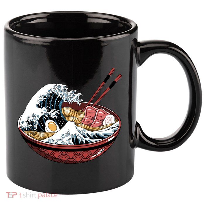 Ramen Waves 11oz C Handle Ceramic Mug