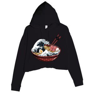 Ramen Waves Crop Fleece Hoodie