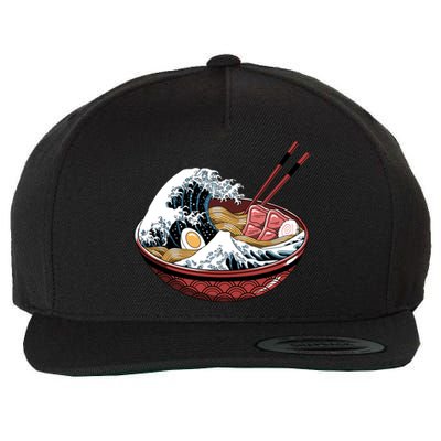 Ramen Waves Wool Snapback Cap