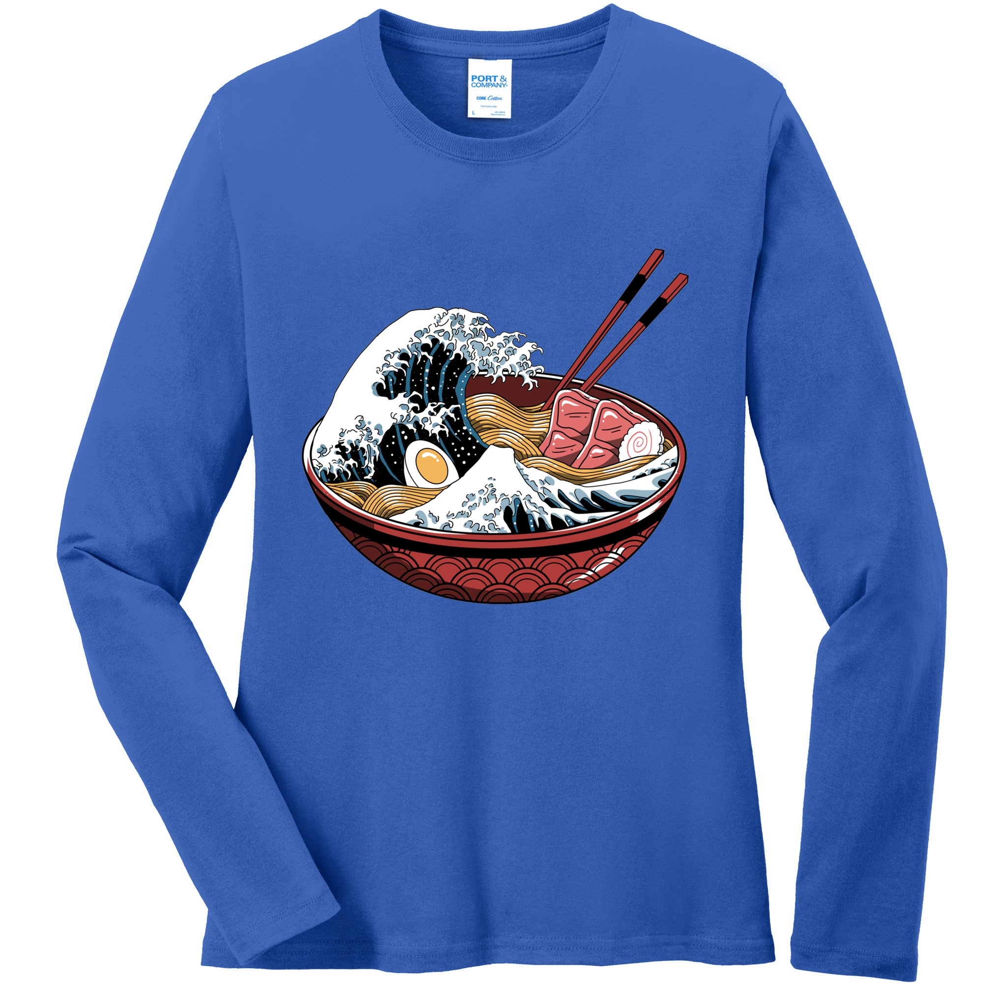 Ramen Waves Ladies Long Sleeve Shirt