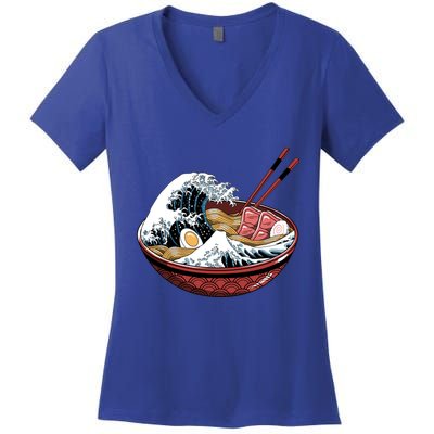 Ramen Waves Women's V-Neck T-Shirt