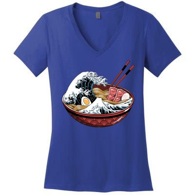 Ramen Waves Women's V-Neck T-Shirt