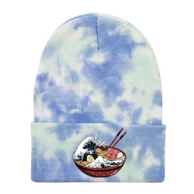 Ramen Waves Tie Dye 12in Knit Beanie