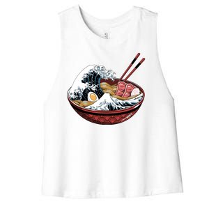 Ramen Waves Women's Racerback Cropped Tank