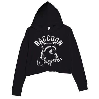 Raccoon Whisperer Racoon Crop Fleece Hoodie