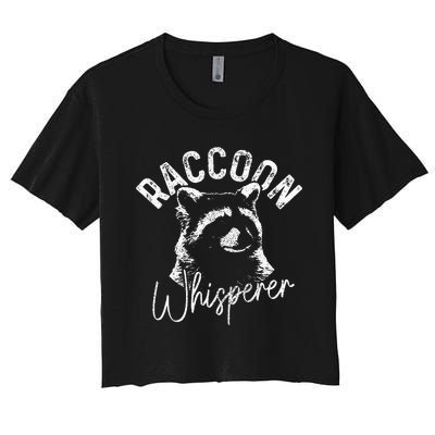 Raccoon Whisperer Racoon Women's Crop Top Tee