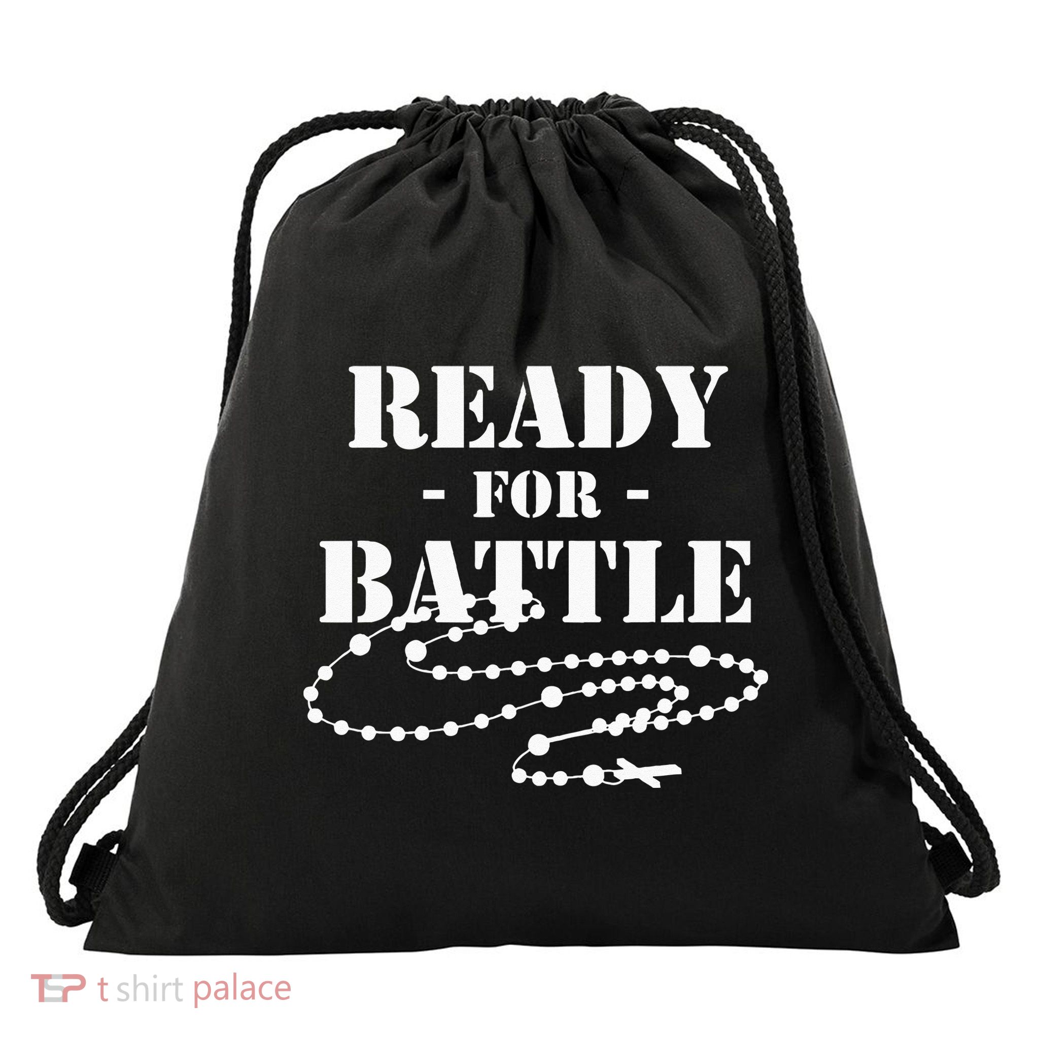 Rosary Warrior Ready For Battle Of Lepanto Rosaries Catholic Drawstring Bag