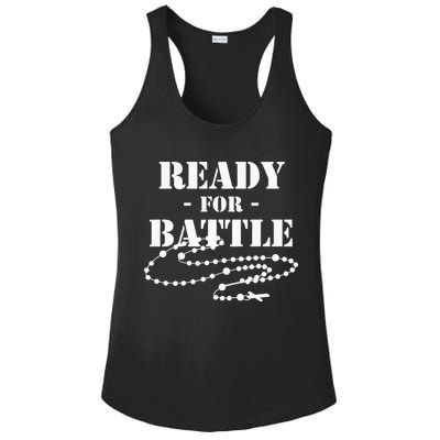 Rosary Warrior Ready For Battle Of Lepanto Rosaries Catholic Ladies PosiCharge Competitor Racerback Tank