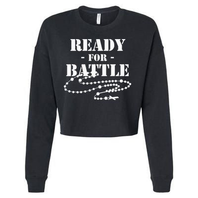 Rosary Warrior Ready For Battle Of Lepanto Rosaries Catholic Cropped Pullover Crew