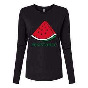 Resistance Watermelon Womens Cotton Relaxed Long Sleeve T-Shirt